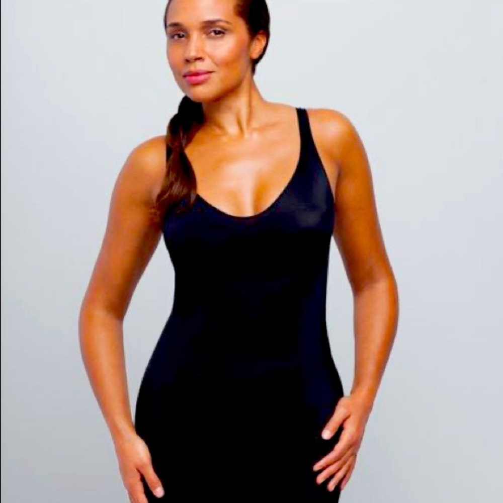Ruby Ribbon Black V-Neck Slip